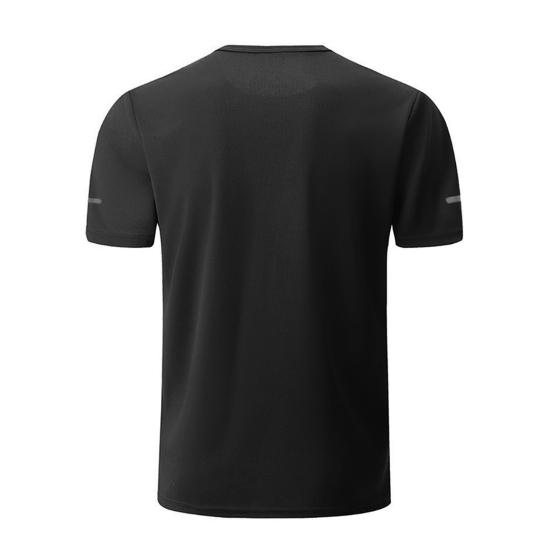 Yousheng Men's Quick-drying T-shirt Short-sleeved Round Neck T-shirt Solid Color Casual Sports Tee for Running Gym Daily Wear