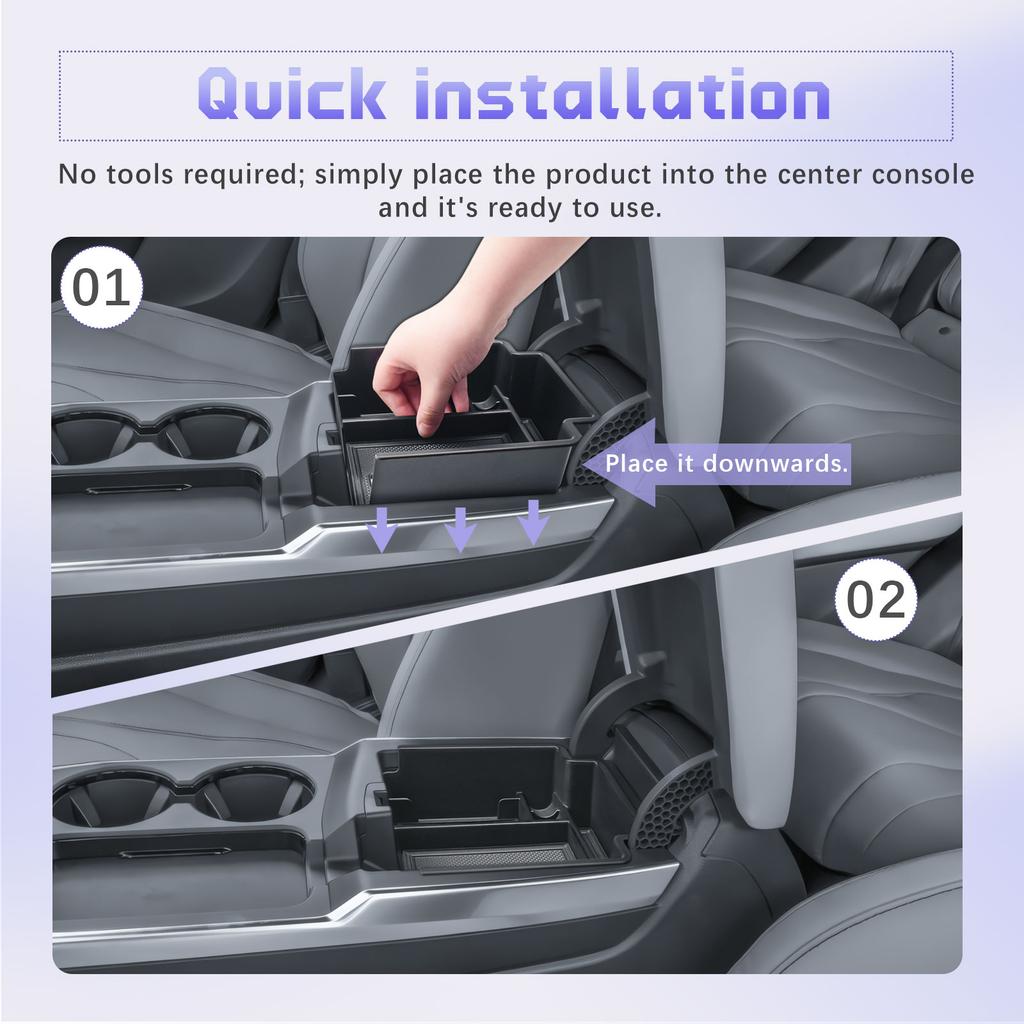 HGWEI Center Console Organizer For 2025 Acura RDX Armrest Storage Box Tray Interior Secondary Coin Holder Car Box Accessories