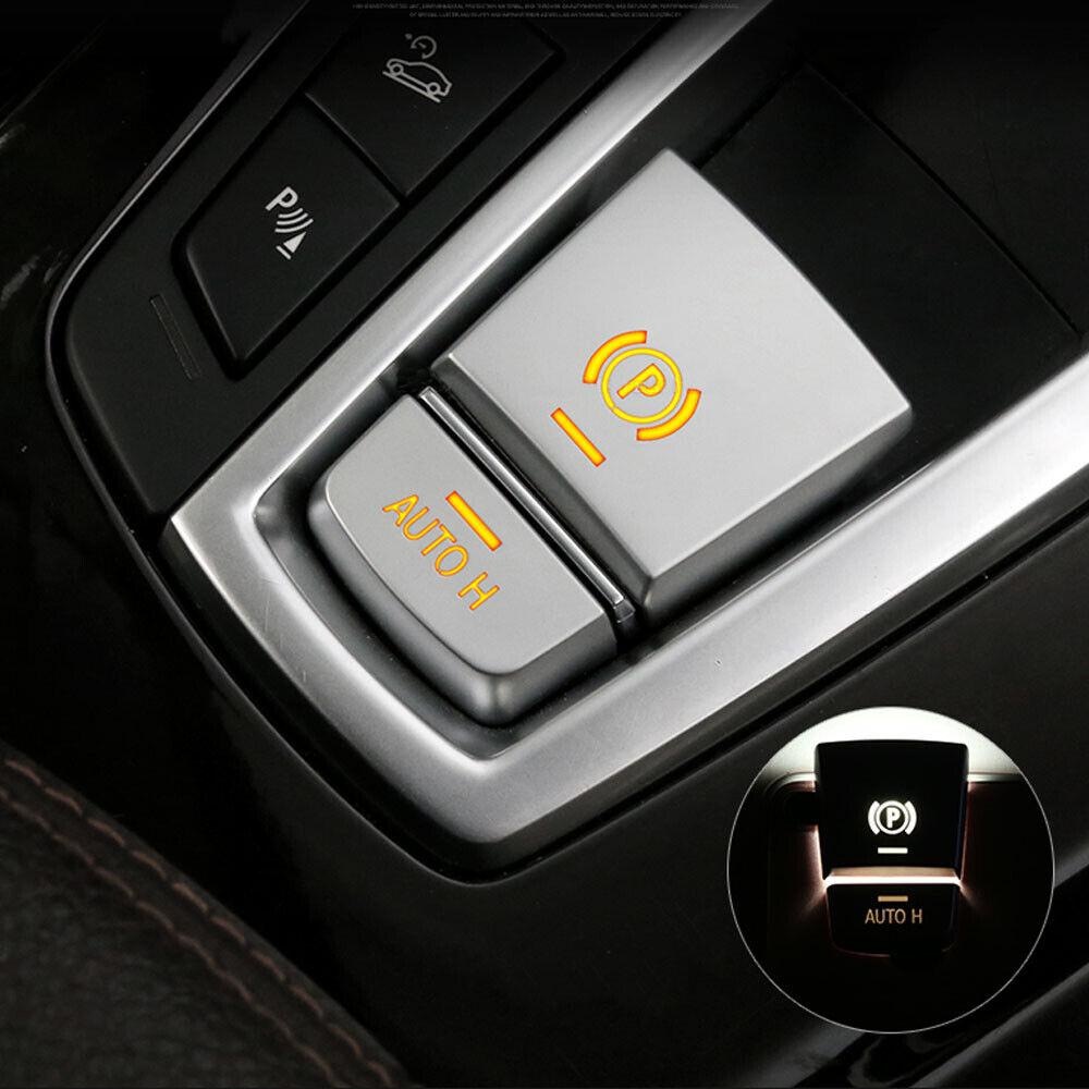 2X Handbrake Auto Hold Button Switch Cover Chrome Trim For BMW 5 6 7 X3 X4 X5 X6