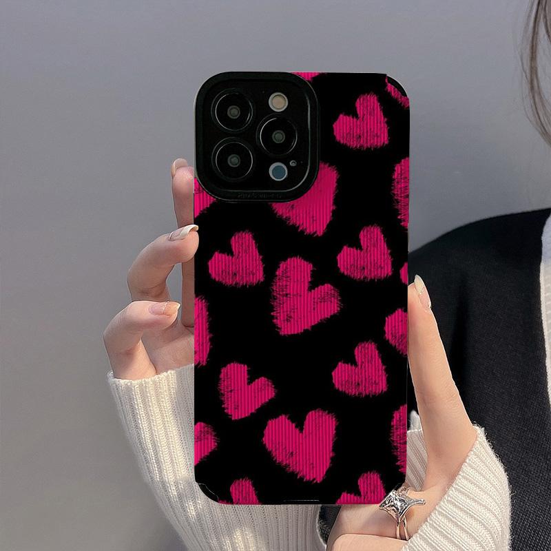 Vintage Leopard Love Kiss Print Hülle für iPhone 17 Air 13 12 11 14 15 Pro Max Mini 16 Plus Weiches Silikon Stoßfest Vollabdeckung