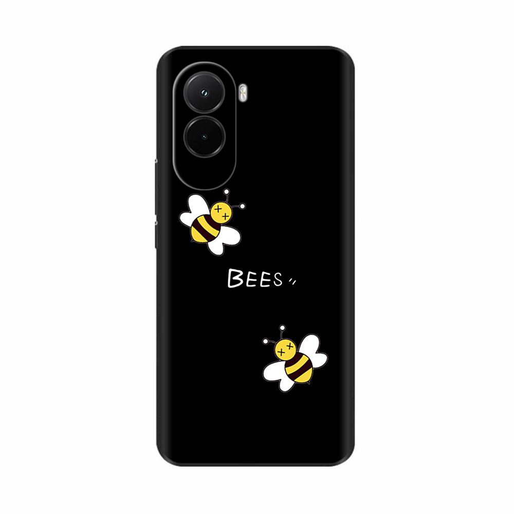 Weiche Hülle für Xiaomi Poco M7 4G Luxuriöser Druck-Rückdeckel für PocoM7 M7 Silikon-Stoßfänger Schutz Stoßfest Capa pocom7 4G Coque