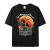 T-shirt unisexe d'été vintage en coton avec imprimé éclair et métal Rock T-shirt surdimensionné WoUnisex T-shirt Vêtements unisexes