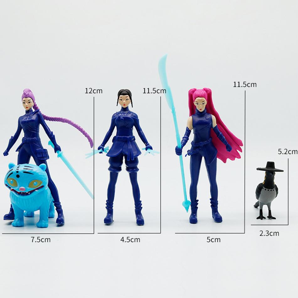 Figurine Chasseurs de Démons Kpop Figures Chasseurs de Démons K Pop Figures Huntrix Jouets Tigre Derpy Rumi Mira Zoey Figurine Sussy Ornements