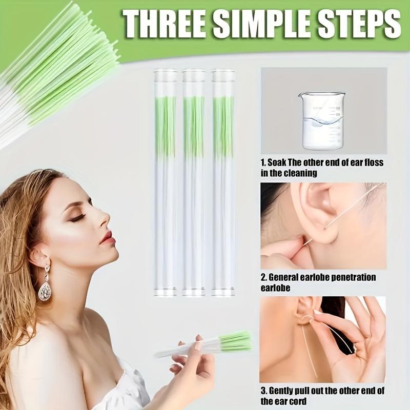 Durable And Safe Ear Cleaning Line Set Ear Hole Care Tool Kit Portable Earring Hole Cleaner For Men Women Daily Care To Remove Dirt Eliminates Od