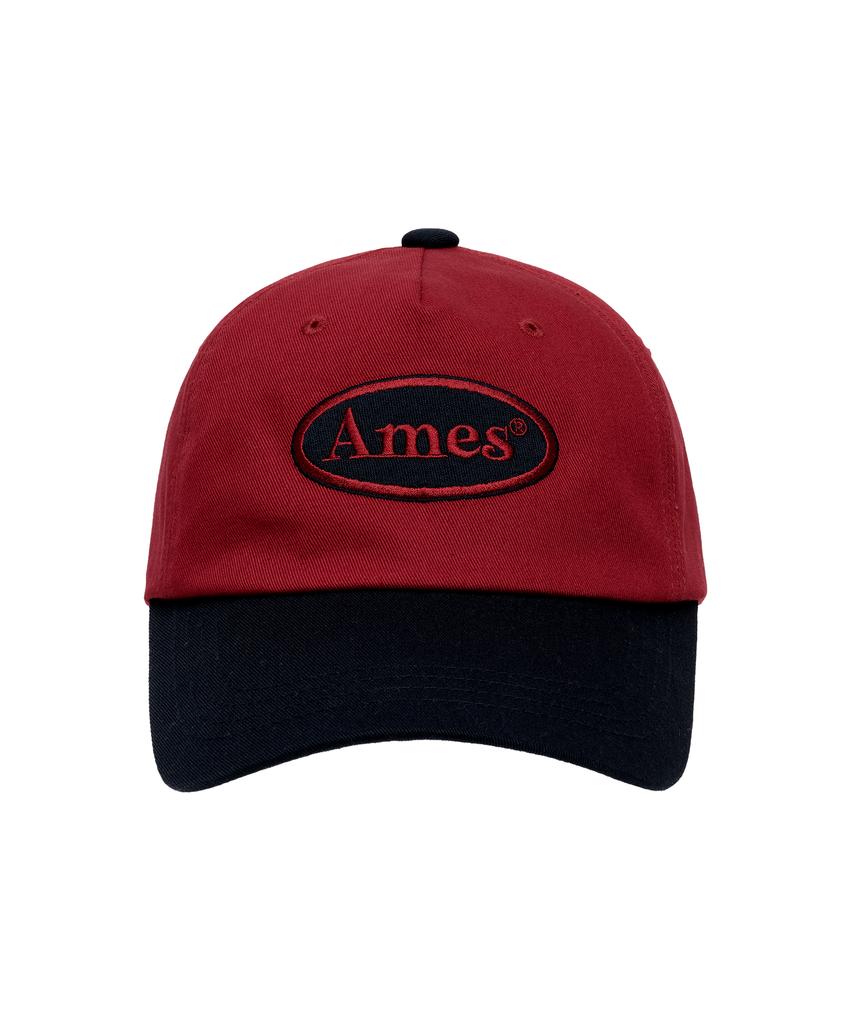 AMES-WORLDWIDE Symbol Logo Twotone Ball Cap Red