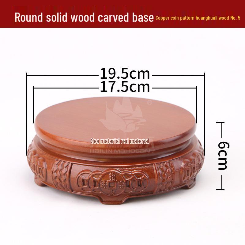 Rosenholz Geschnitzte Blumenanordnung Bonsai-Vase mit Ebenholz Buddha-Statuenhalter.