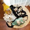 Nieuwe kinderpluche tas schattige pluche beer borsttas crossbody tas Koreaanse jongens meisjes mini canvas tas