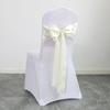 10pcs/50pcs Rose Gold Satin Chair Sash Tie Silk Wedding Chair Bow Ribbon Knot Belts For Party Event Hotel Banquet Decoration
