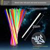 100 leuchtende Stäbchen - Partyzubehör, leuchtende, bunte Glow-Sticks für die D