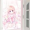 Ins Style Anime Cute Maid Tapestry Lolita Pink Series Wall Hanging Kawaii Room Aesthetic Background Cloth