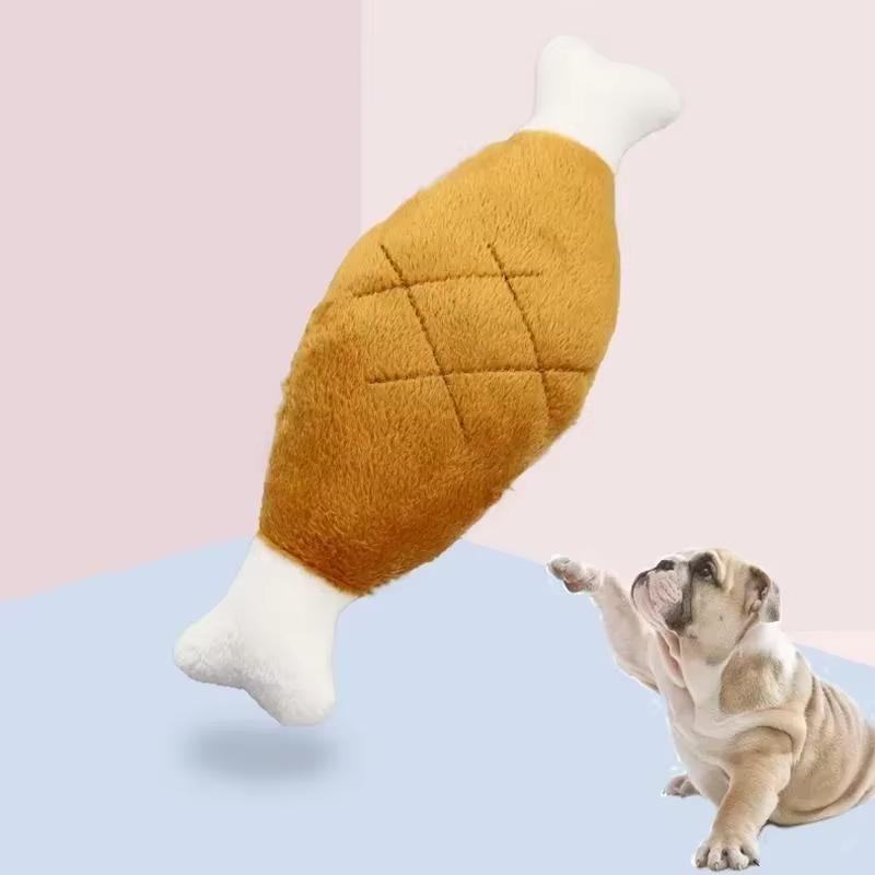 Hond Piepspeeltje Kippenpoten Botvormig Huisdier Hond Pluche Speelgoed voor Kleine Middelgrote Grote Honden en Katten speelgoed voor honden