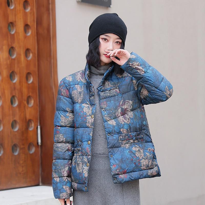 Winter nieuwe kleine katoen-gewatteerde kleding dames los kleurrijk opstaande kraag korte katoen-gewatteerde kleding katoen-gewatteerde jassen warme jassen