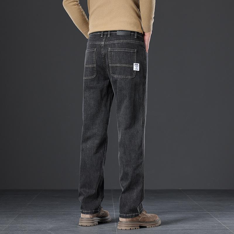 Y2K Autumn and Winter Baggy Jeans Men's Autumn and Winter Loose Straight Wide-leg Business Trousers Mens Clothing