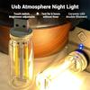 USB lampa do auta Vnútorné atmosférické svetlo Mood lampa inšpirovaná retro štýlom Sklenená fľaša Bezdrôtové dotykové LED svetlá do interiéru auta