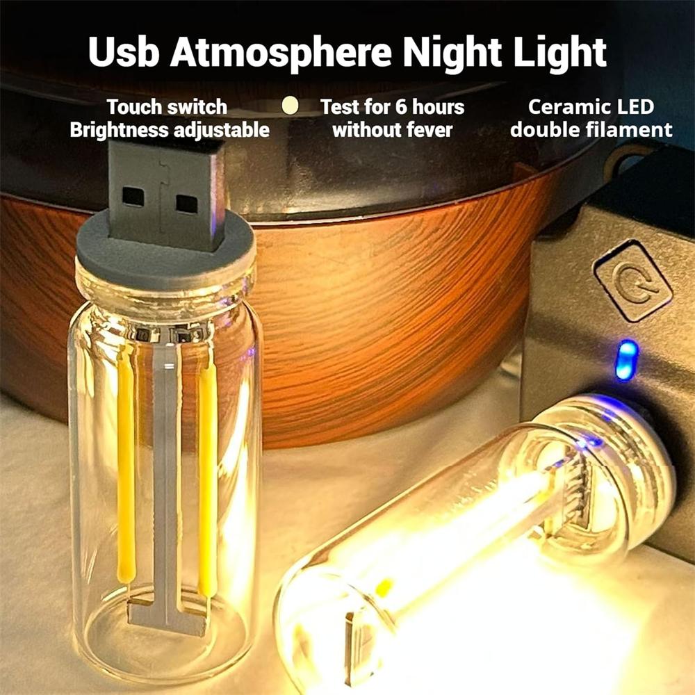 USB lampa do auta Vnútorné atmosférické svetlo Mood lampa inšpirovaná retro štýlom Sklenená fľaša Bezdrôtové dotykové LED svetlá do interiéru auta