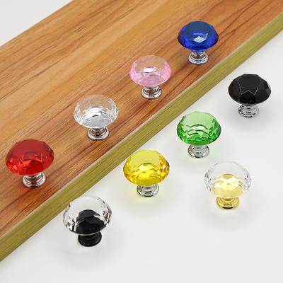 30mm Crystal Glass Diamond Cabinet Door Handle