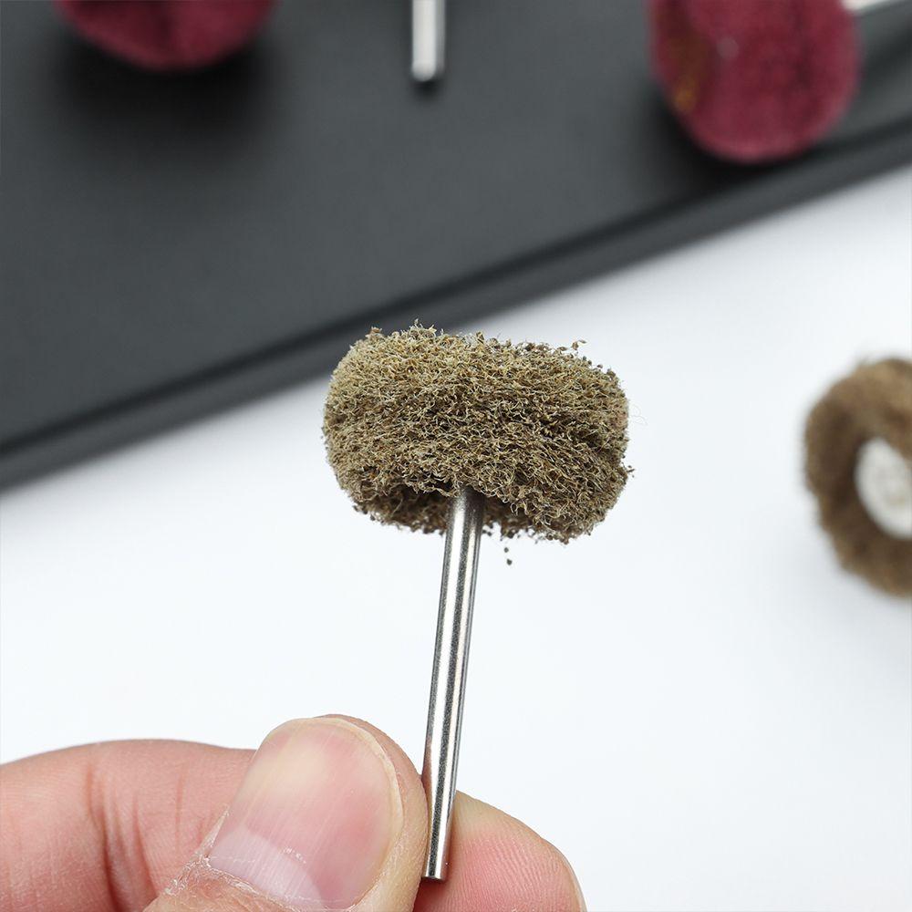 10pcs Mini Sanding Grinding Polishing Wheel Nylon Buffing Drill Abrasive Brush with 3mm Shank