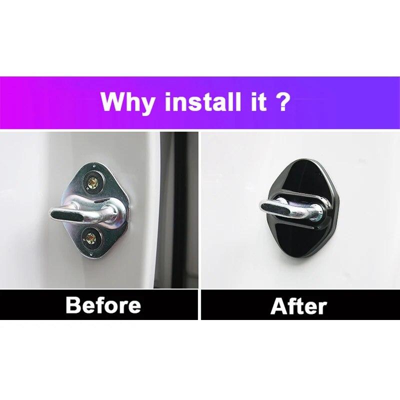 Stainless Car-Styling Car Door Lock Protection Cover Case For Honda Accord X 10th 2018 2022 Hybrid Accessories
