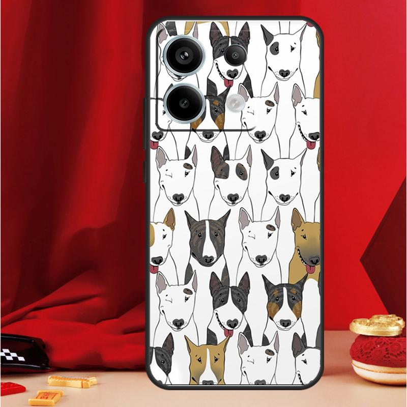 Étui pour Chien Bullterrier Bull Terrier Pour Xiaomi Redmi Note 13 Pro 12 11 9 10 Pro 12S 11S 10S 9S Redmi 12 10C 12C 13C Housse