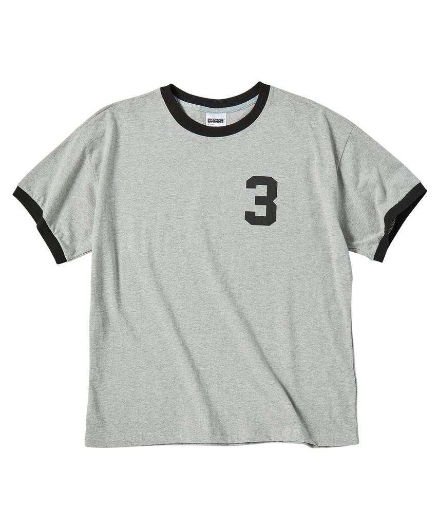 Eontaiteulseoul Untitled Arch Symbol Ringer Crop Short Sleeve Gray