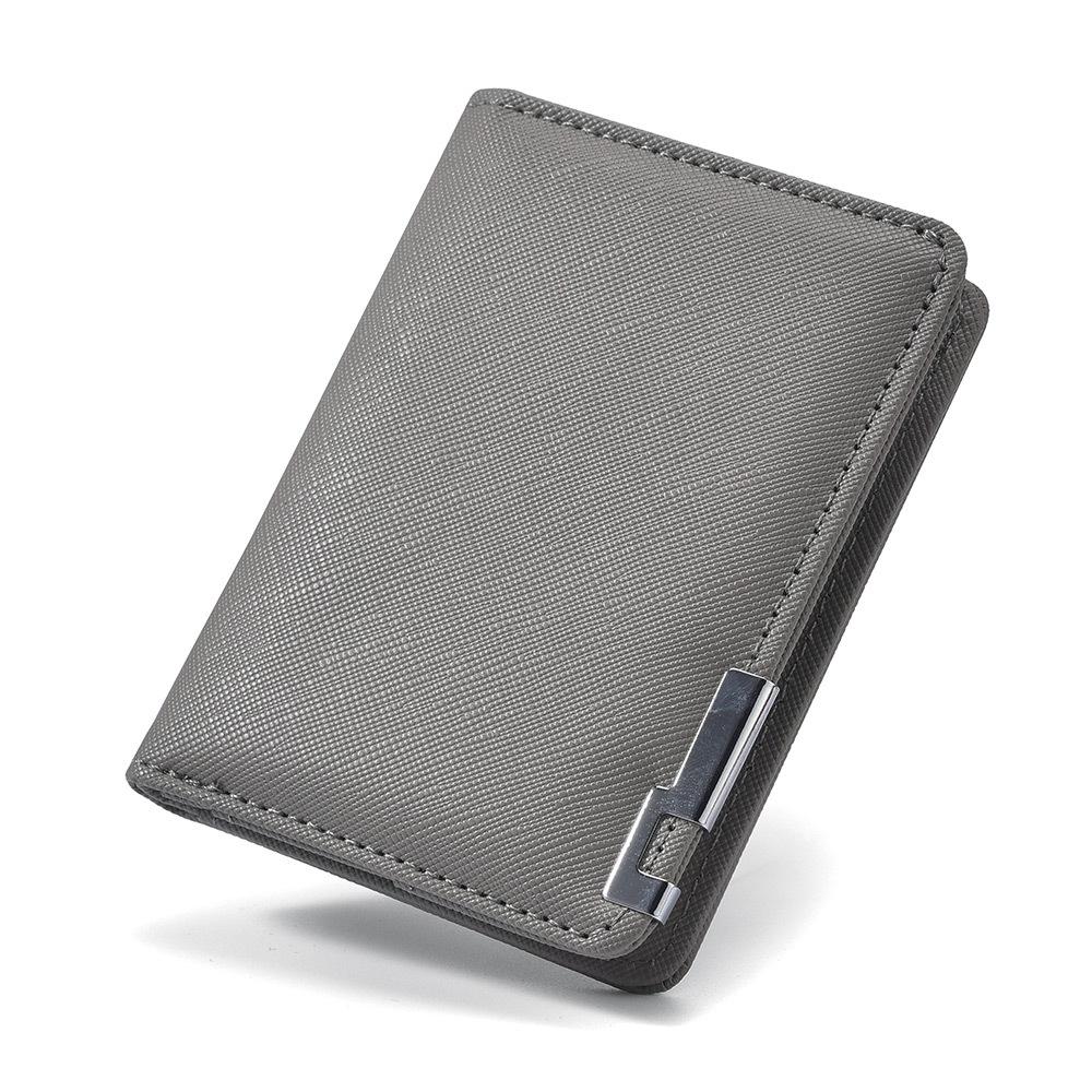 Herren PU-Leder Bifold-Geldbörse Schlanke Kurze Geldbörse Visitenkartenhalter Geldfach Ausweisfenster Minimalistische Geldbörse für Herren Geschenkidee