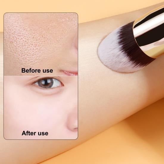 Double-headed Makeup Brush Professional Slanted Flat Top Synthetic Kabuki Foundation Loose Powder Blush Eyeshadow Contour Concealer Blending Cosmetic