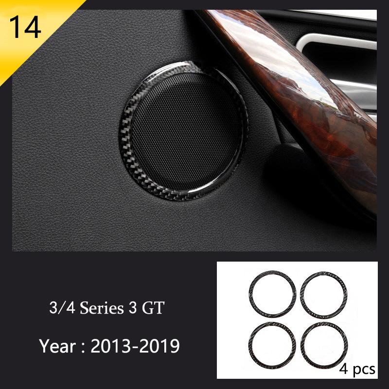 Car Styling Carbon Fiber Interior Button Panel Decoration Cover Trim Sticker Frame For BMW 3 Series F30 3gt F34 F32 Accessories