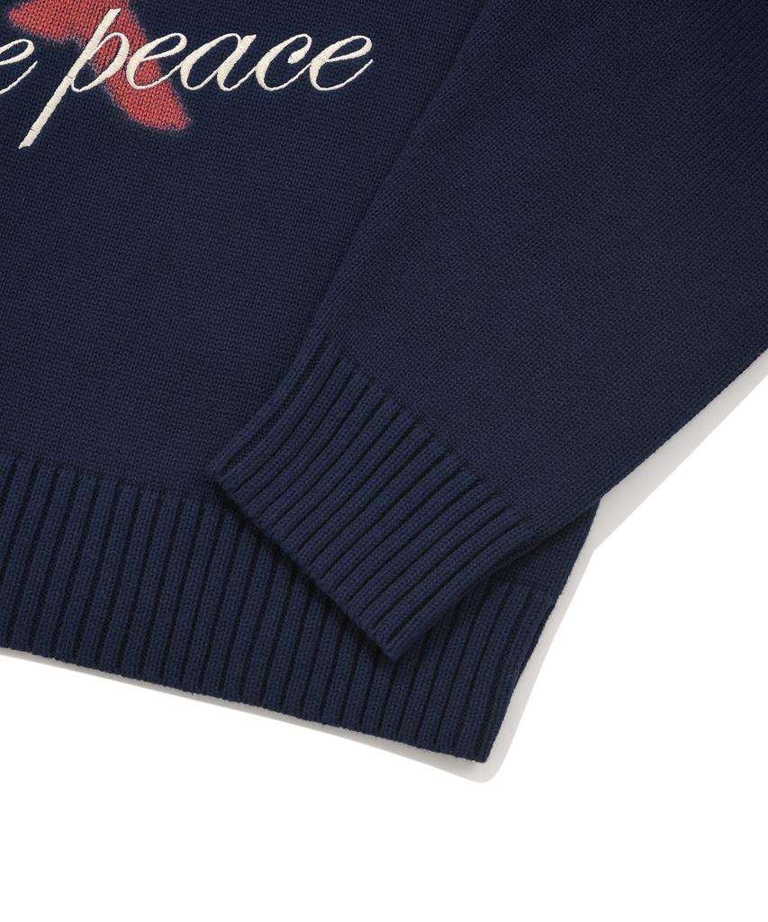 FALLETT Love Spray Long Sleeve Knit Navy