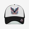 1PC Ornate 250th America Trucker Hat, Symmetric Eagle Print, Streetwear Cap for Patriotic Fans