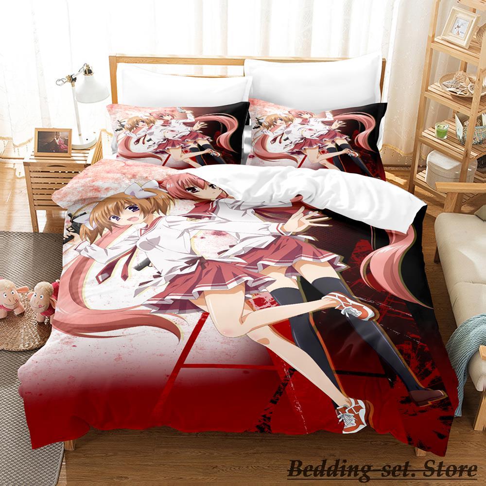 Hidan No Aria Bedding Set Single Twin Full Queen King Size Bed Set Adult Kid Bedroom Duvetcover Sets Anime Parure De Lit Bed