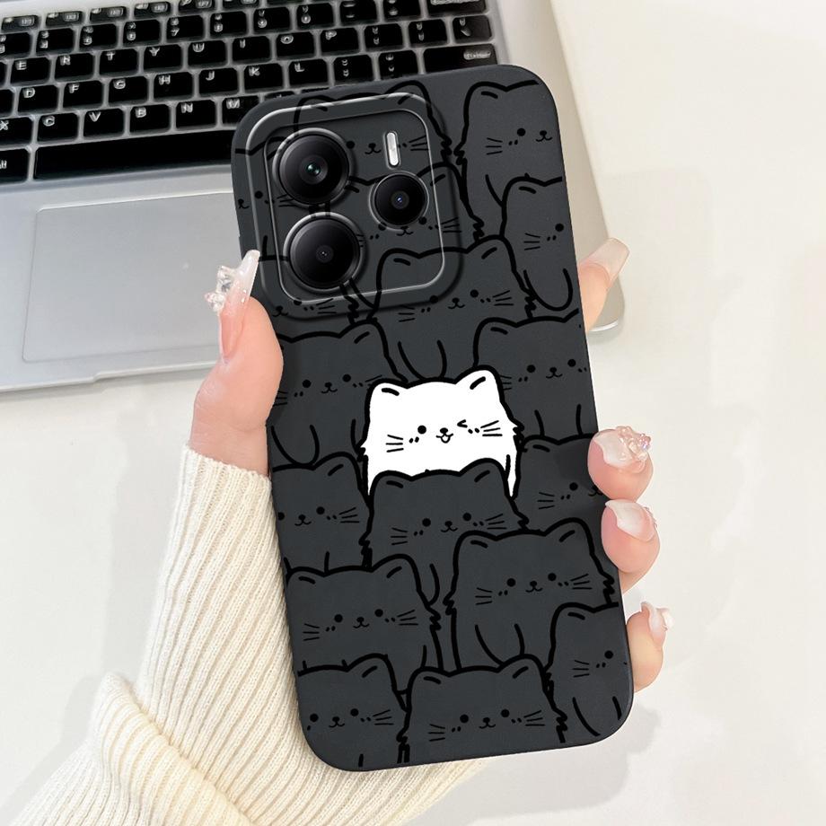 For Xiaomi Redmi Note 14 Pro Plus / Redmi Note 14 14s Note14 Pro Phone Case Silicone Soft Back Cover Dragon Cat Flower Butterfly