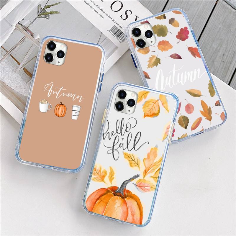 Pumpkin Happy Autumn Fall Phone Case For iPhone 18 13 12 5 5s 5c Se 6 6s 7 8 Plus X Xs Xr 11 Pro Max Mini