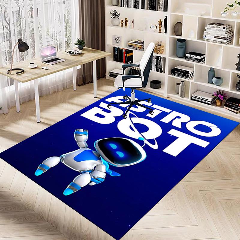 שטיח הרפתקאות Astro Bot 1 יחידה לחדר משחקים, חדר שינה, סלון, ספה, עיצוב הבית, שטיח לאזור משחקים לילדים, מחצלת רצפה מונעת החלקה Y7238