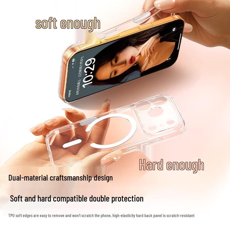 Ugreen Magnetic Clear Case with AI Button for iPhone 17 Pro Max