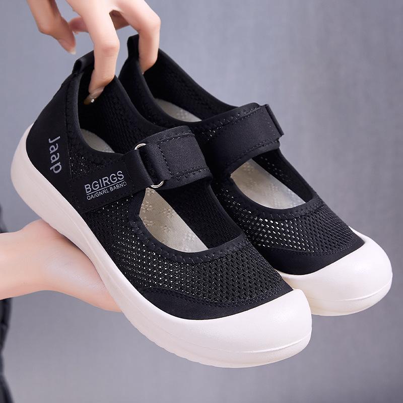 Shoes for Women's New Summer Comfortable Lazy Casual Shoes Breathable Comfortable Velcro Versatile Women's Shoes