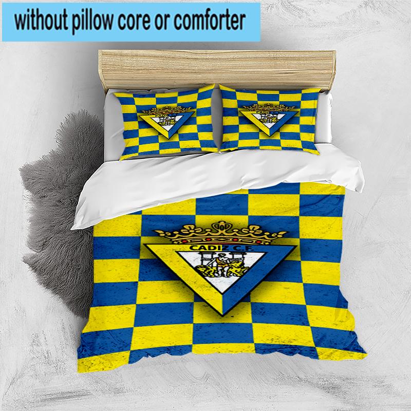 3PCS Cadiz Crest Design Bedding Set,Including 1pc Duvet Cover And 2pcs Pillowcases Perfect for Bedroom, Dormitory, Fan Christmas Gift