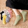 1Pair Elastic Lace Ruffle Socks Candy Color Princess Dress Socks Trainer Socks  Women Girls
