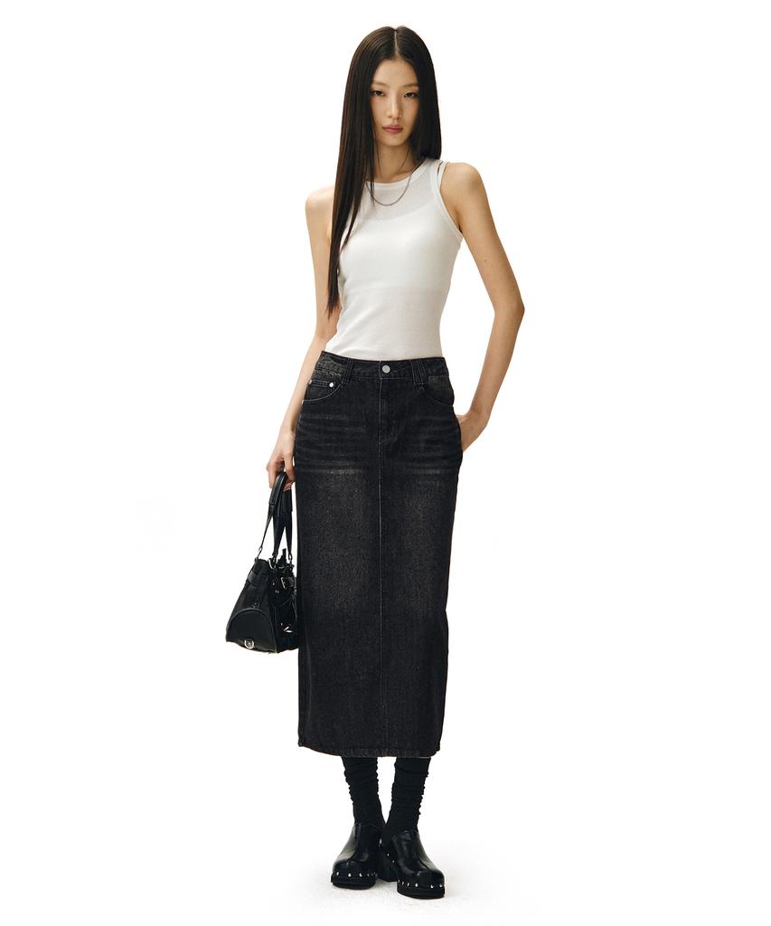 Deketeuumeon Signature Long Skirt Dcsk003Blackb