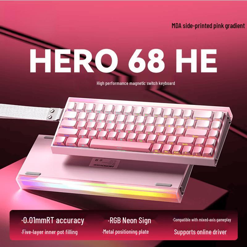 AULA HERO 68HE Kabelgebundene 68-Tasten Magnetische Schalter Gaming-Tastatur - 1 Stück
