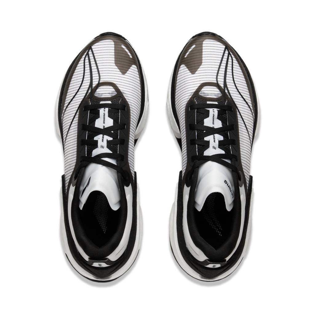 Li Ning Shadow 3 Essential Textil, TPU Niedrig geschnitten Laufschuhe Herren Weiß Schwarz ARRV003-4