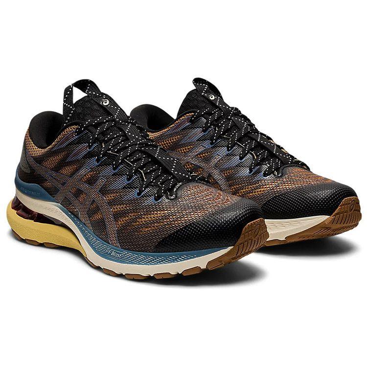 Kiko Kostadinov X ASICS  FN3-S Gel Kayano 28 Anthracite Antique Gold Women Sneakers Black 1202A261-001
