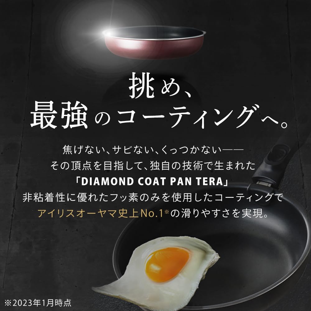 Iris Ohyama Frying Pan Set with Detachable Features a highly coating COAT PAN a durable construction that prevents burning and and is 12-Piece