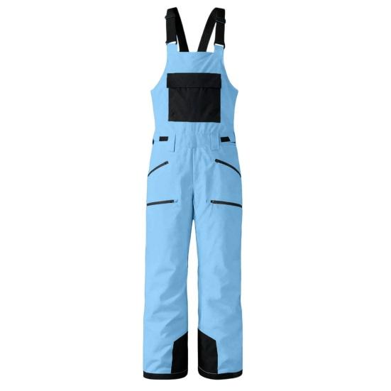 Unisex Waterproof Ski Pants Insulated Windproof Snow Bibs Thermal Snowboard Overalls with Adjustable Shoulder Straps for Winter Outdoor Snow Sports