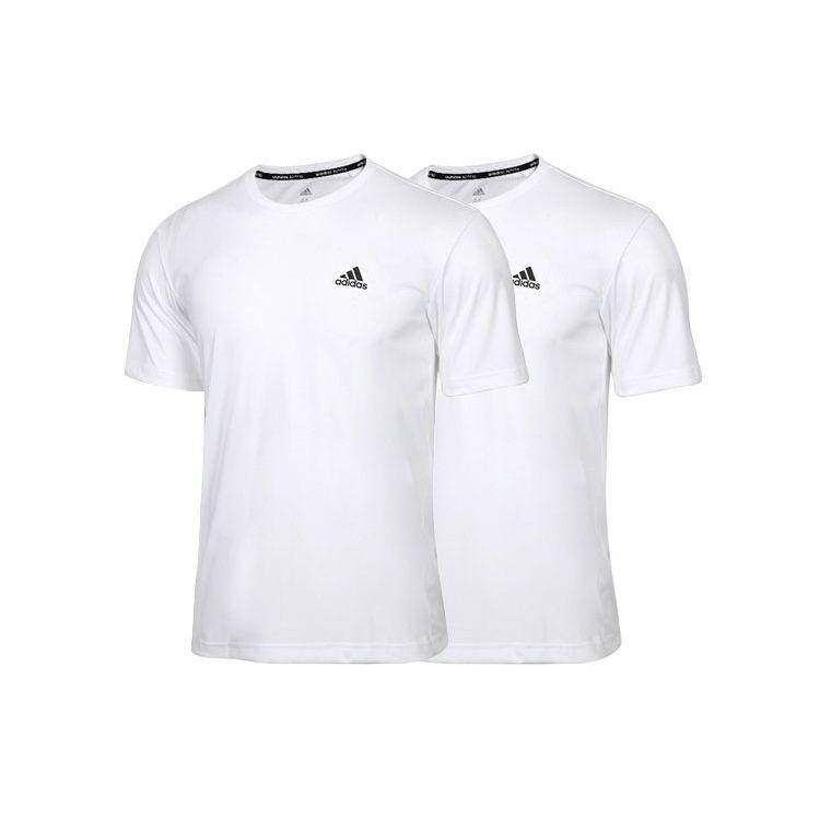 adidas Tennis Sports Round Neck Short Sleeve T-Shirt Men Tops White AZ4077