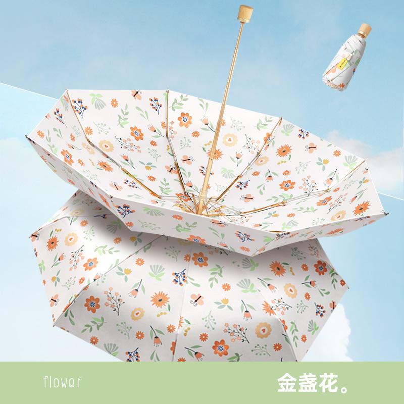 Nouveau parapluie double couche 50% protection solaire UV parasol petit frais parapluie 50% de réduction parapluie météo et pluie