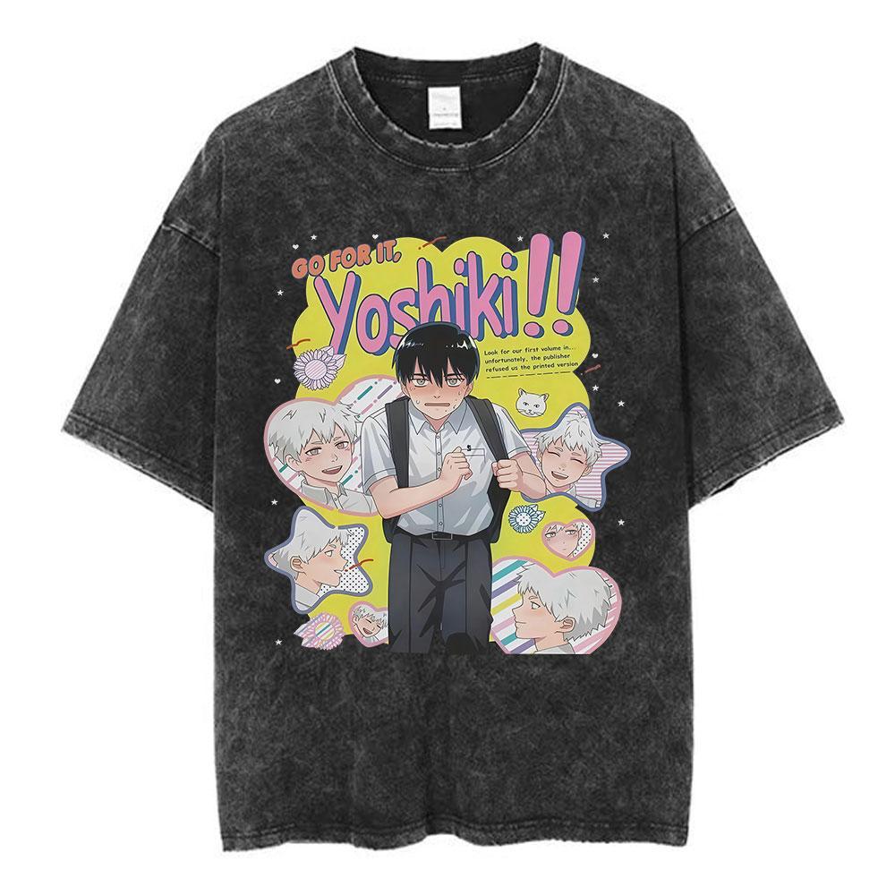 Vintage Washed The Summer Hikaru Died TShirt Hikaru Anime Graphic Men Women Fashion Harajuku Tshirts Cotton Casual T Shirts