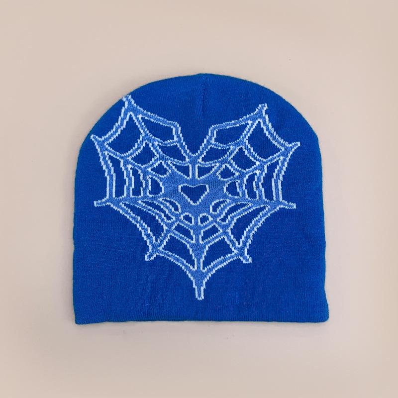 Personalized Love Spider Web Hip Hop Knitted Hat Men And Women Warm Spider Trend Versatile Pullover Hat