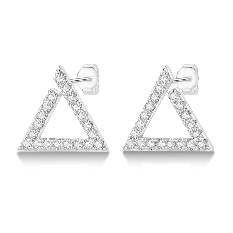 Cute Unicorn Stud Earrings Silver Plated for Little Girl Crystal Cat Mouse Elephant Heart Star Earring Gift Jewelry
