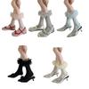 Women Ballet Style Ankle Socks,Ruffle Frilly Crew Socks Princesses Socks Cotton Bootie Socks Middle Tube Socks