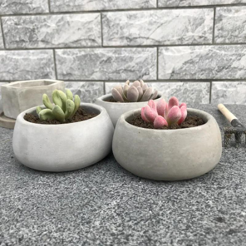 Handmade Diy Molds for Plaster Pot ,concrete Flower Pot Molds Succulent Plants Pot Silicone Molds Nordic Style ZM901